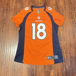 Peyton Manning #18 Denver Broncos Nike On Field Jersey Women's Sz Med Preowned!  