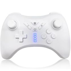 PowerLead Pro Controller for Wii U, Wireless Controller Gamepad for Wii U Rechargeable Game Controller Joystick - White