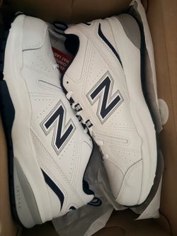 **BRAND NEW** New Balance White Sneakers with Navy Accents
