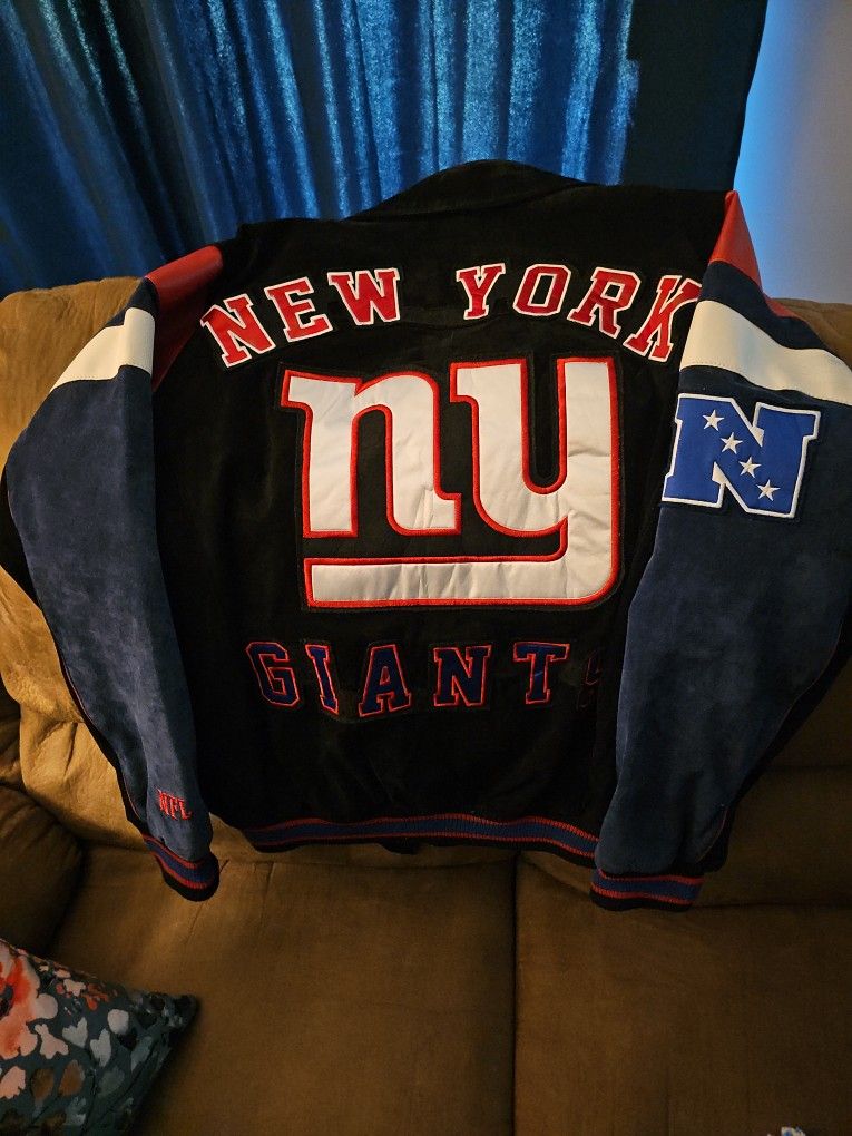 NFL NY GIANTS SUEDE/LEATHER JACKET