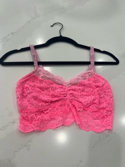 Victoria Secret Neon Pink Lace Bralette M