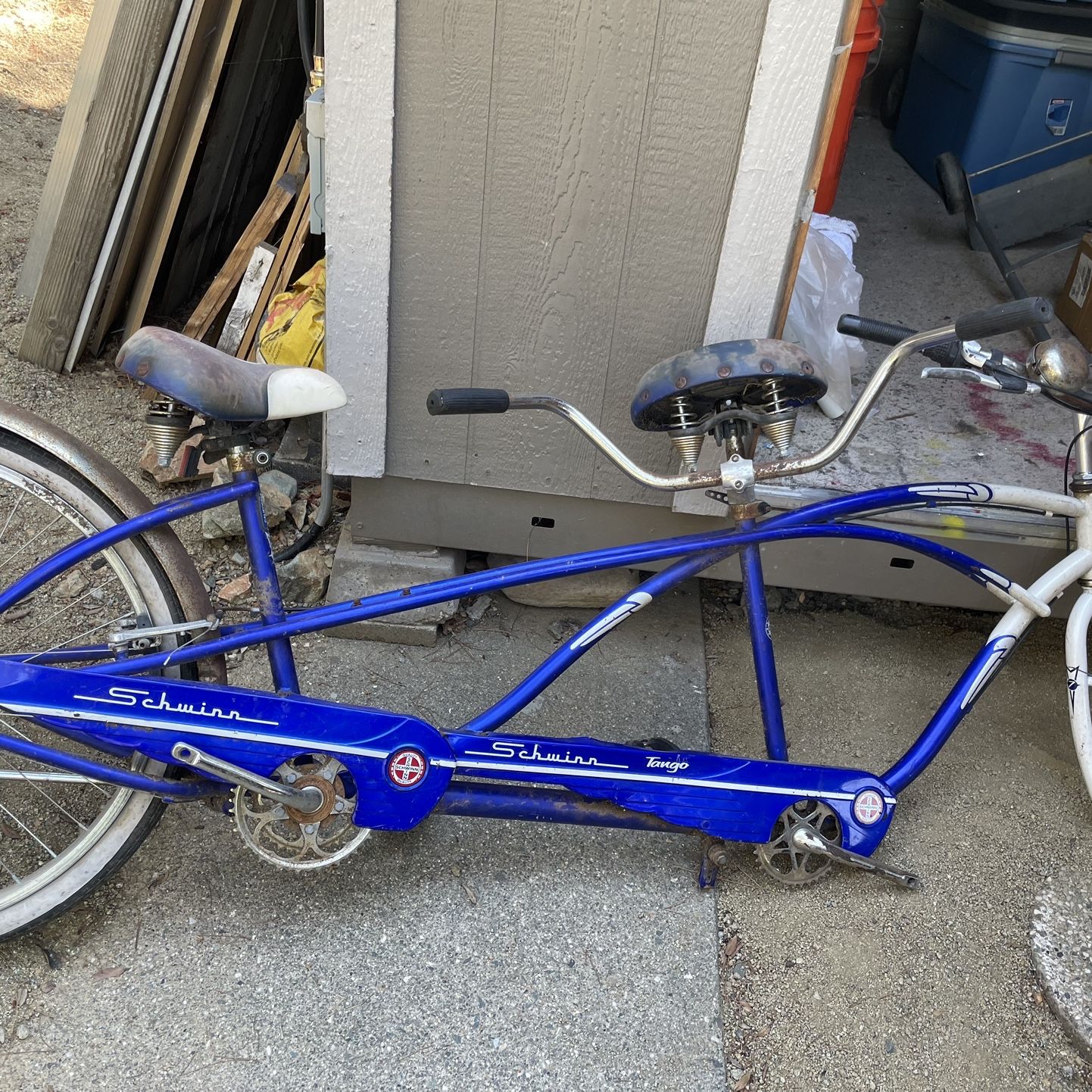 schwinn two seater bicycle Twinn Classic Tandem Adult Beach Cruiser Bike, Double Seater, Low Step Steel Frame, 7-Speed, 650c Urban Tires, Alloy Caliper Brakes, Medium Frame, Blue : Sports & Outdoors Choosing the right bike can be tough Schwinn Tandem Bicycle Two Seater
