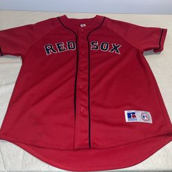 Russell Athletic Boston Red Sox Jersey Mens Xl Sewn Red USA Clean Vintage 90s