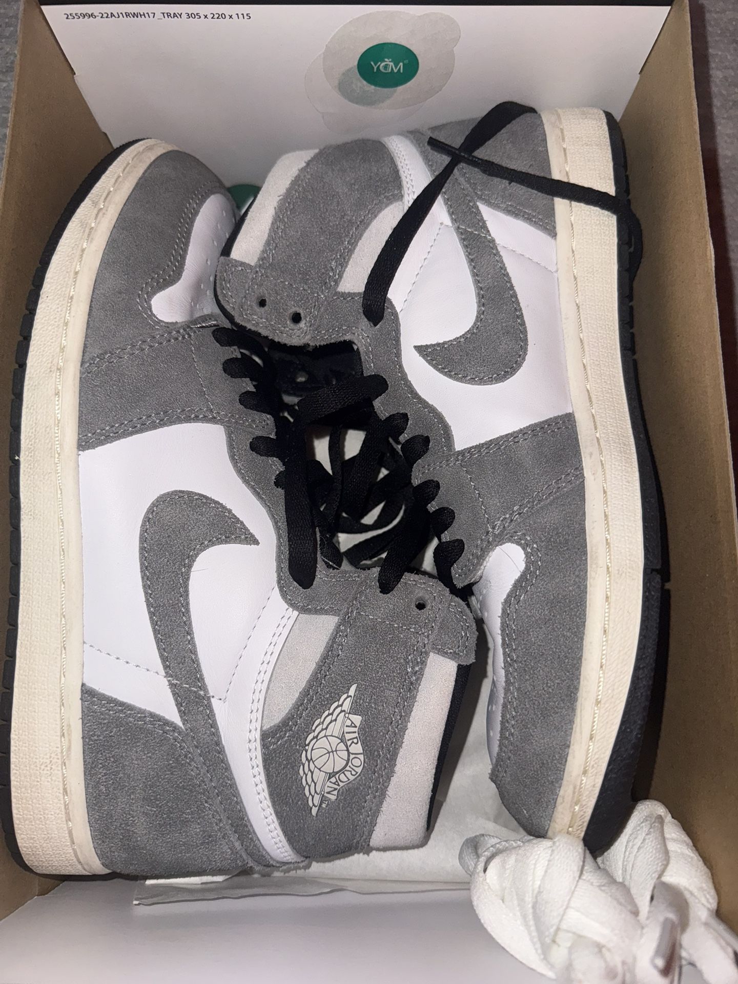 Washed Black Jordan 1 Retro High Size 8 