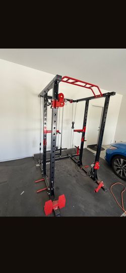 Power Rack with Cable Pulley System