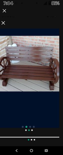 Wheel Wood Bench 