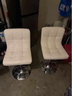 White bar stools