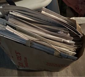 three bags of newspapers