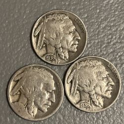 Lot Of 3 Buffalo Nickels