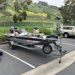 2004 Pro Team 165 Bass Tracker Boat And Trailer