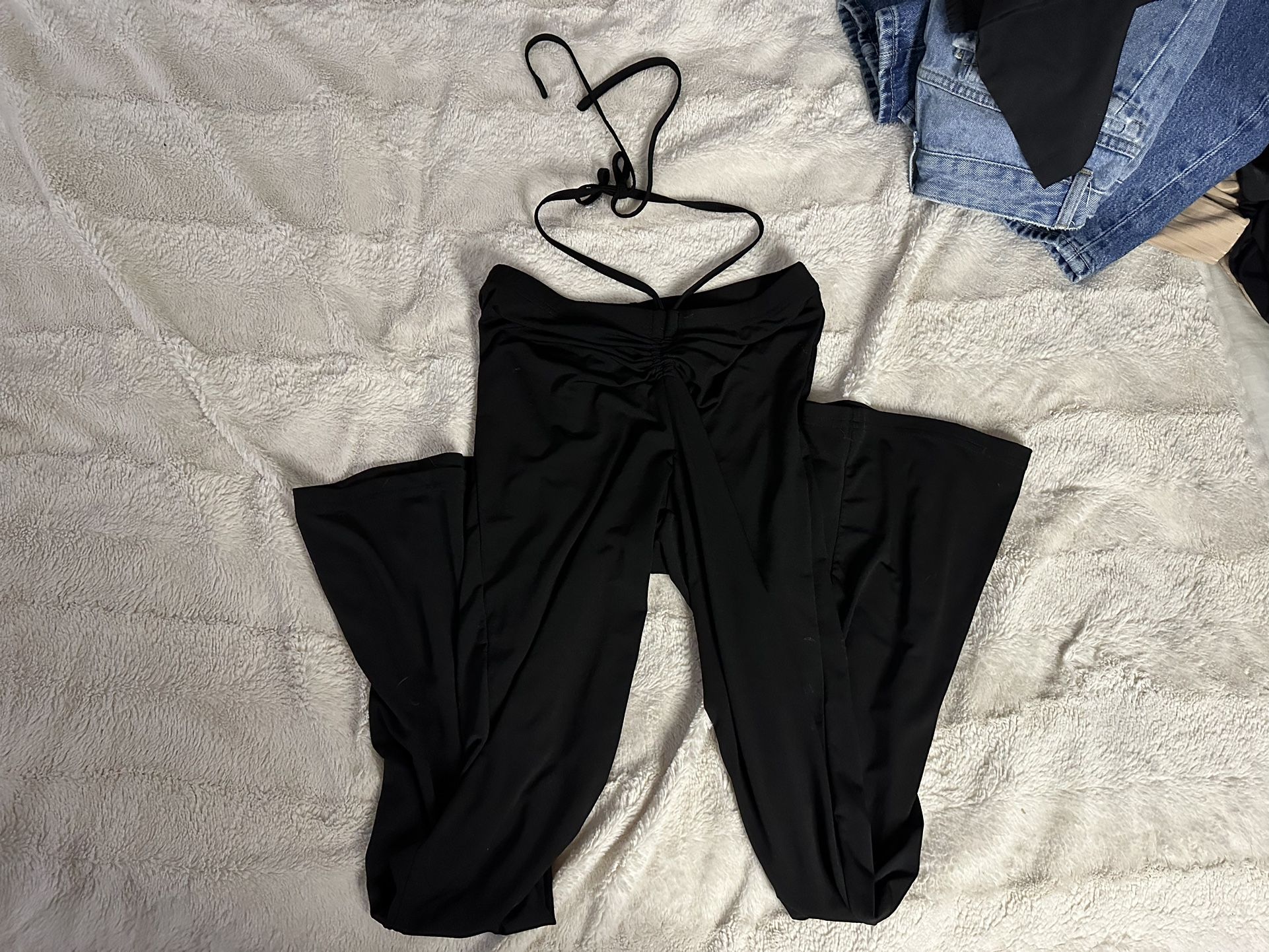 Black Bell Bottom Pants 