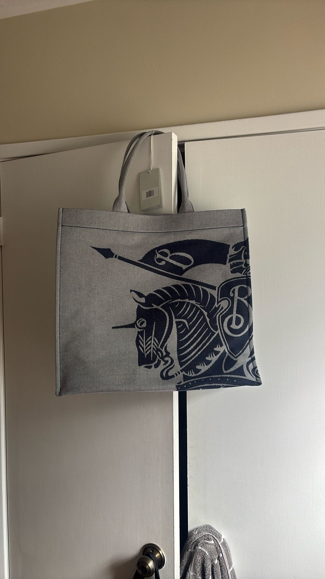 Burberry Ekd Canvas Tote Bag