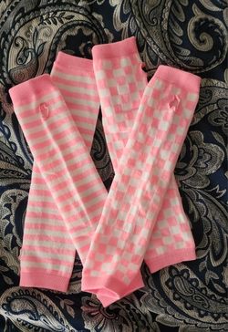Pink / White Leg Warmers