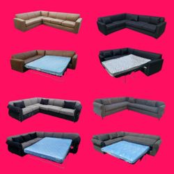 Brand NEW 7X9FT Sectional COUCHES Sofas CHAISE WITH SLEEPER  BED 