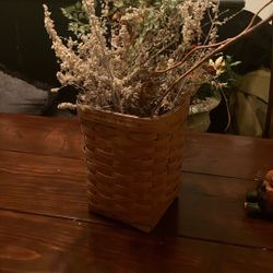 Longaberger Basket W dried Flowers 