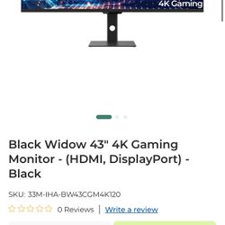 Gaming Monitor 43” 4K