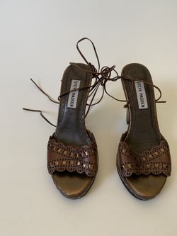 Steve Madden Brown Leather Wedges Size 5