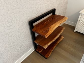 Solid Wood Live-Edge 3-Tier Shelf – Excellent Condition (original price $350)
