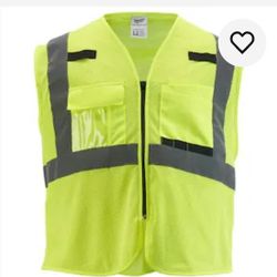 Milwaukee

Large/X-Large Yellow Class 2 Mesh High Visibility Safety Vest with 9-Pockets

