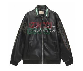 Gucci Black Leather Bomber Jacket