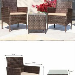 3 Piece Patio Set New In Box 