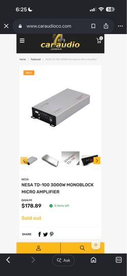 NESA TD-100 3000W MONOBLOCK MICRO AMPLIFIER