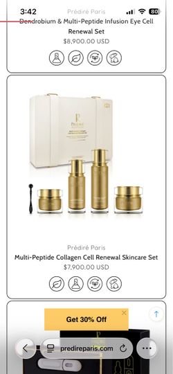 Luxury brand skin care set