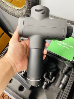 Massage Gun Black 24V Travel Bag 6 Heads Battery Lithium Very Hard 30 Speed