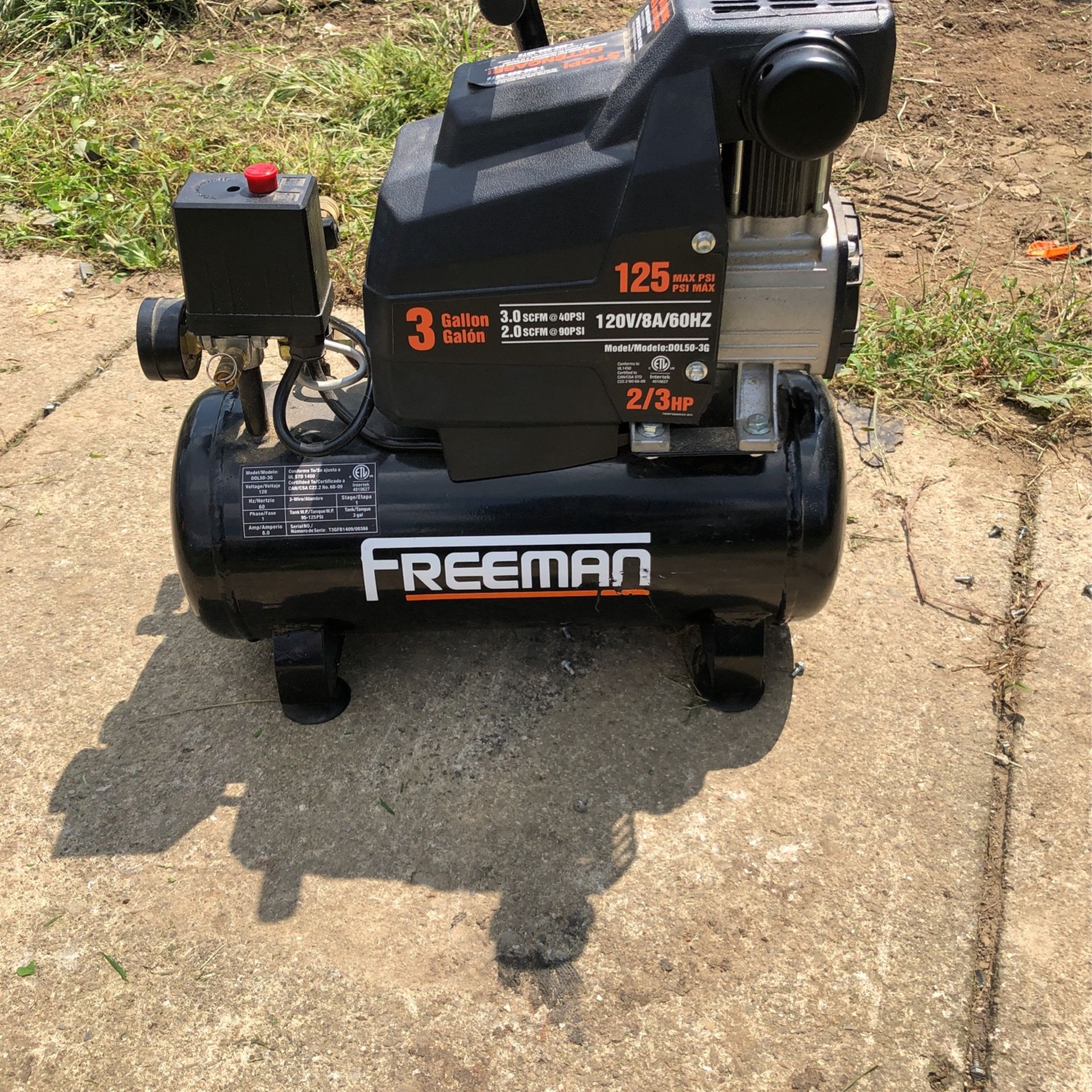 Free Man Air Compressor 