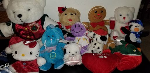 FREE with Purchase - Stuffed Hello Kitty, Gingerbread Man, Bunnies, Dalmation Puppy, Penguin, Honey Bears, Dolphins, etc.. - FREE WITH A PURCHASE