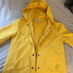 Bright Yellow Hooded Jacket – Size M
