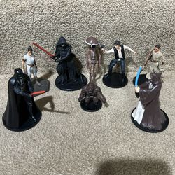 Loose Disney Star Wars Force Awakens Deluxe Figure Figurine lot of 8 Vader Rey