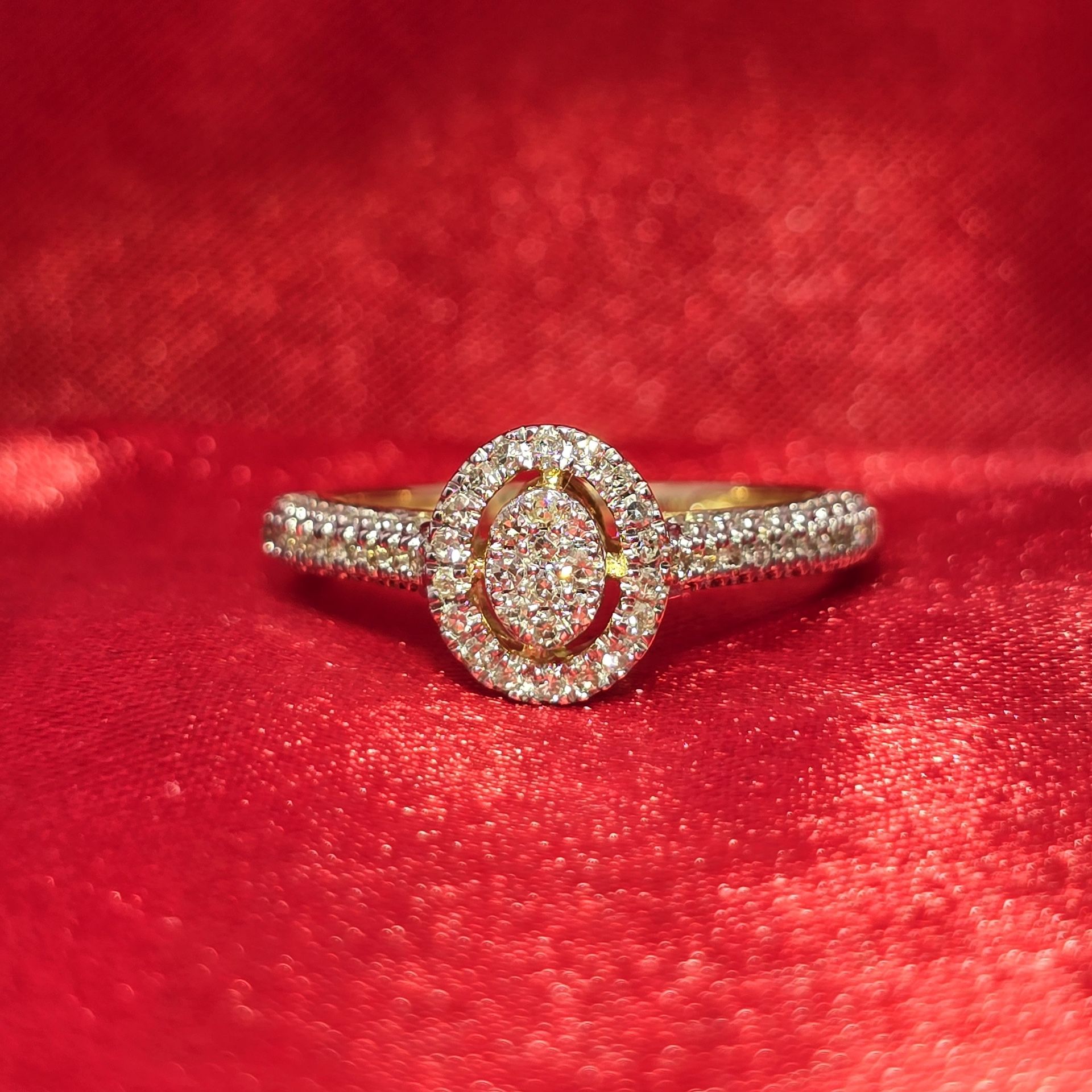 10k Yellow Gold Diamond Round Cut Ring 0.43 ctw