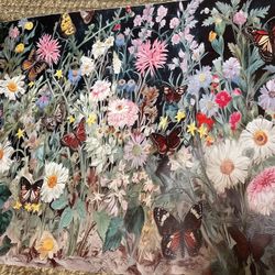 Wild Flowers Print On A Canvas 