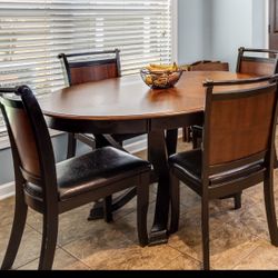 Dinning Room Wood Table with Chairs 