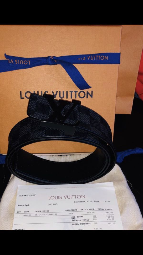 Louis Vuitton Belt Initiales Damier Graphite Black/Grey for Sale in Jurupa Valley, CA - OfferUp