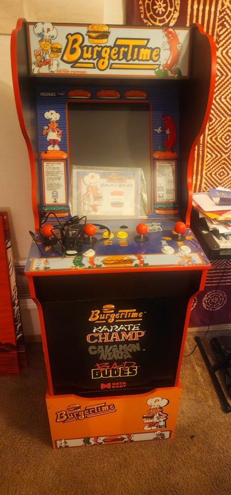 Numbered  Burger Time Arcade. 