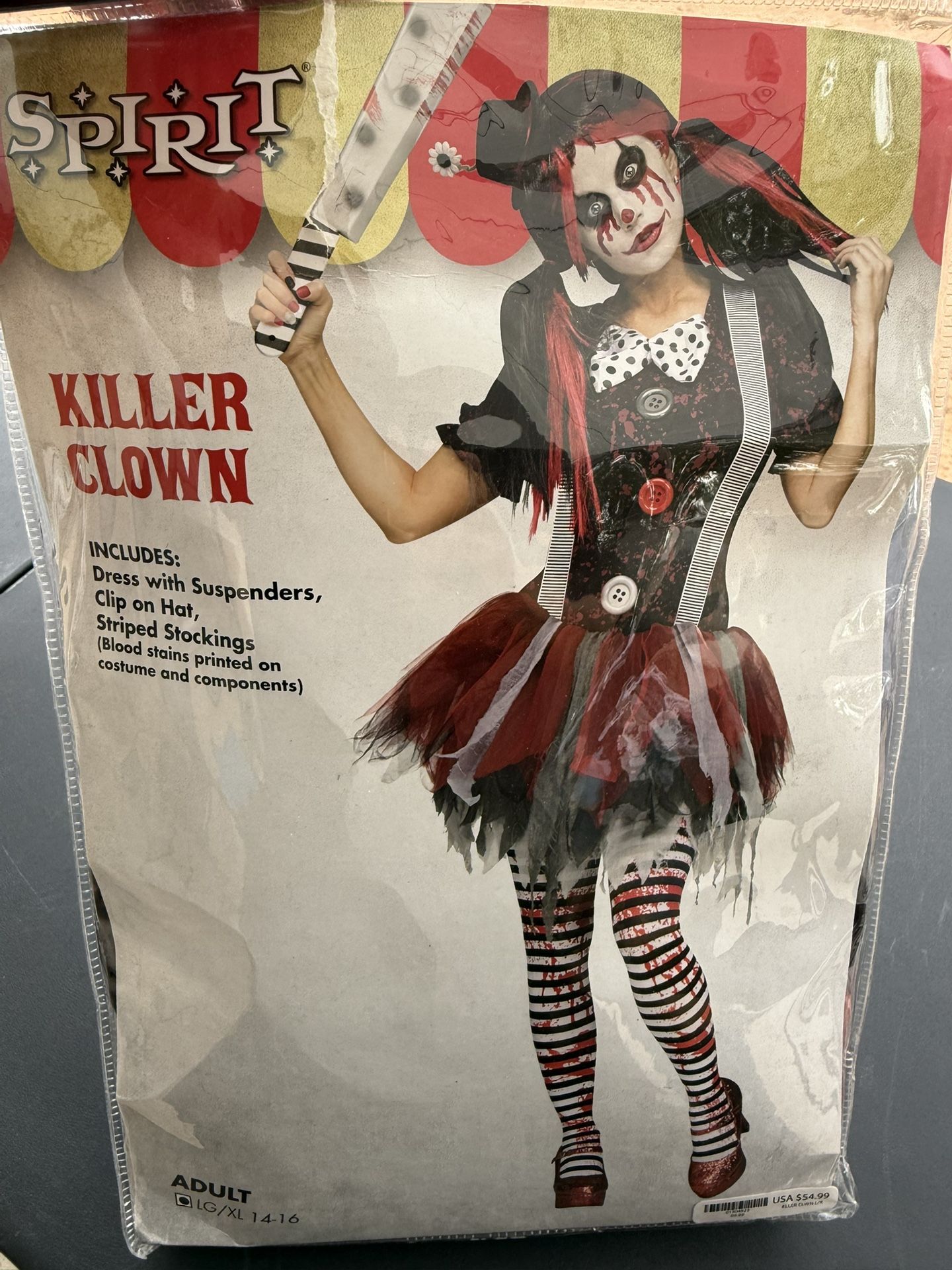 Killer Clown  Halloween Costume 