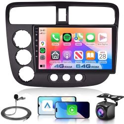 Honda Civic 2001-2005 CarPlay Radio 9” Android 15 GPS
