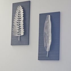 Silver Leaves Wall Art Set of 2 Uttermost