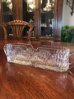 Crystal flatware holder caddy