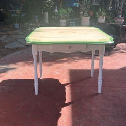 Antique 1940’s Porcelain Enamel Top Kitchen Table 