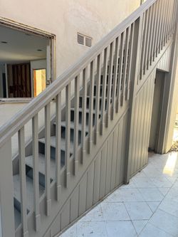 Wooden outdoor stairs