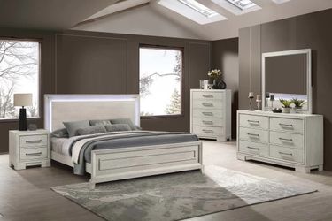 King size led bed with orthopedic mattress included