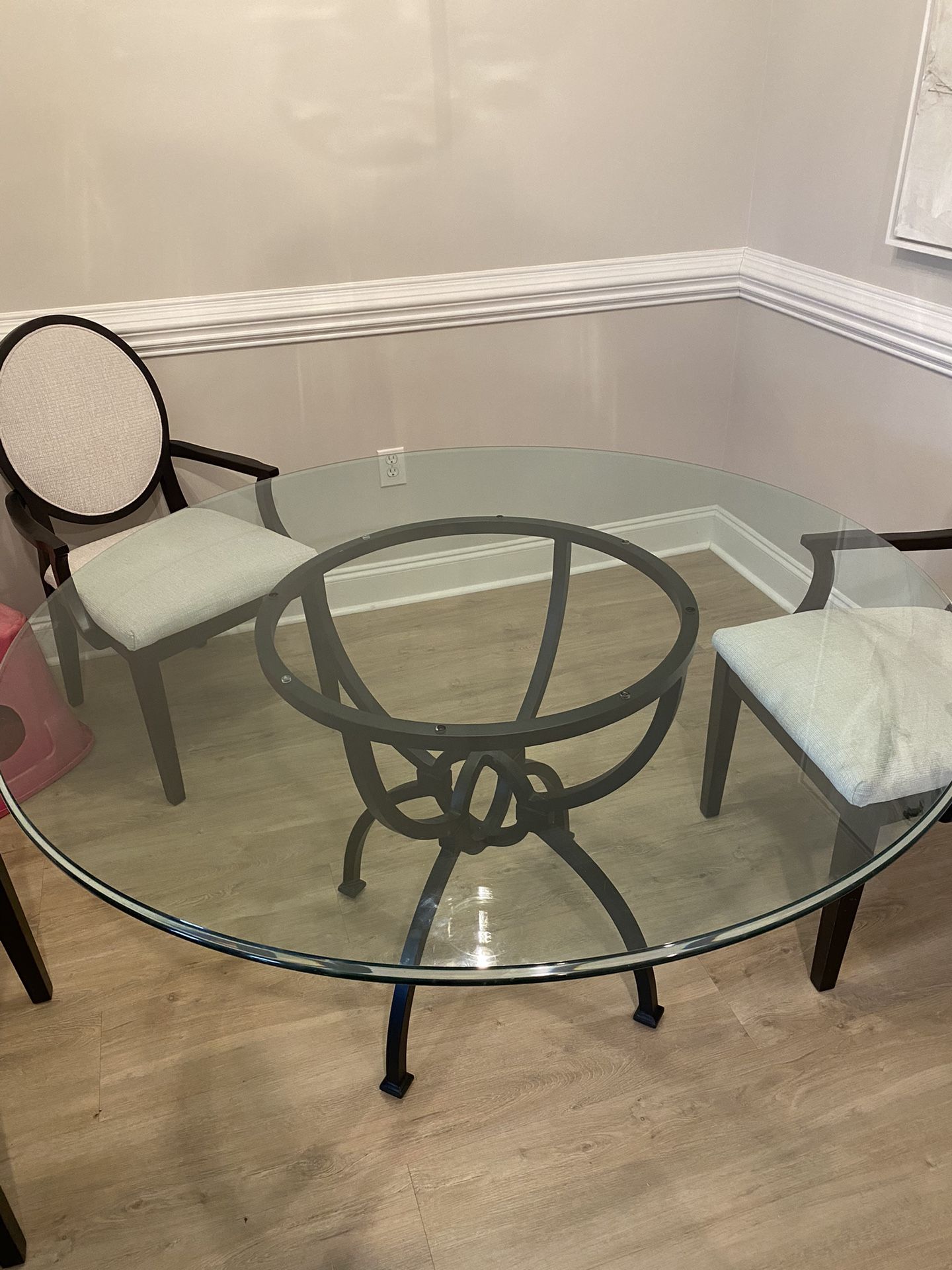 Bassett furniture Atlas Glass Top table