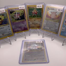 Vintage holo Pokemon Cards