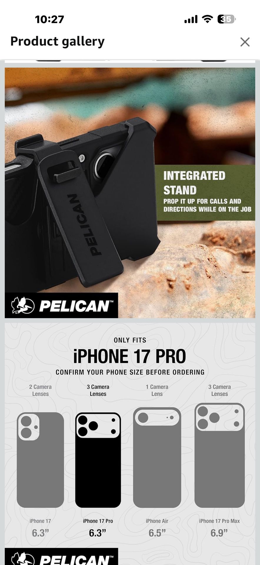Pelican Shield iPhone 17 Pro Case [Compatible with MagSafe] Rugged Phone  Case w/ 24ft Military Grade