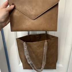 Charleston leather purse and clutch