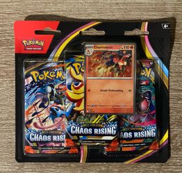 Still sealed Pokémon Chaos Rising 3 pack Blister with Charmeleon promo card