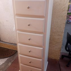 Tall 6 drawer small chest  59 Hx20 Wx 17 D
